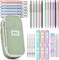 39-Piece Pastel School Supplies Set with Pastel Highlighters, Pens & Mechanical Pencils (Black)